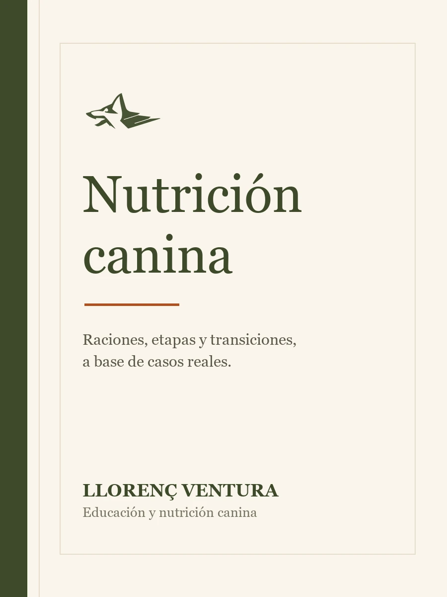 La portada del libro de nutrición canina de Llorenç Ventura